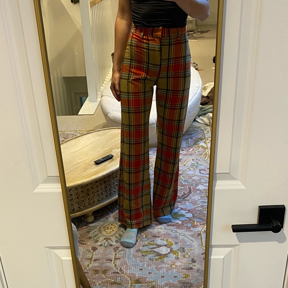 Free people plaid trousers